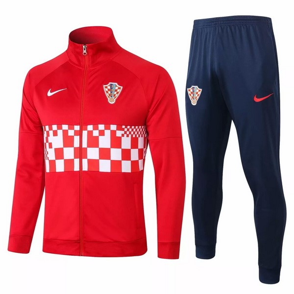 Trainingsanzug Croatia 2020 Rote Fussballtrikots Günstig